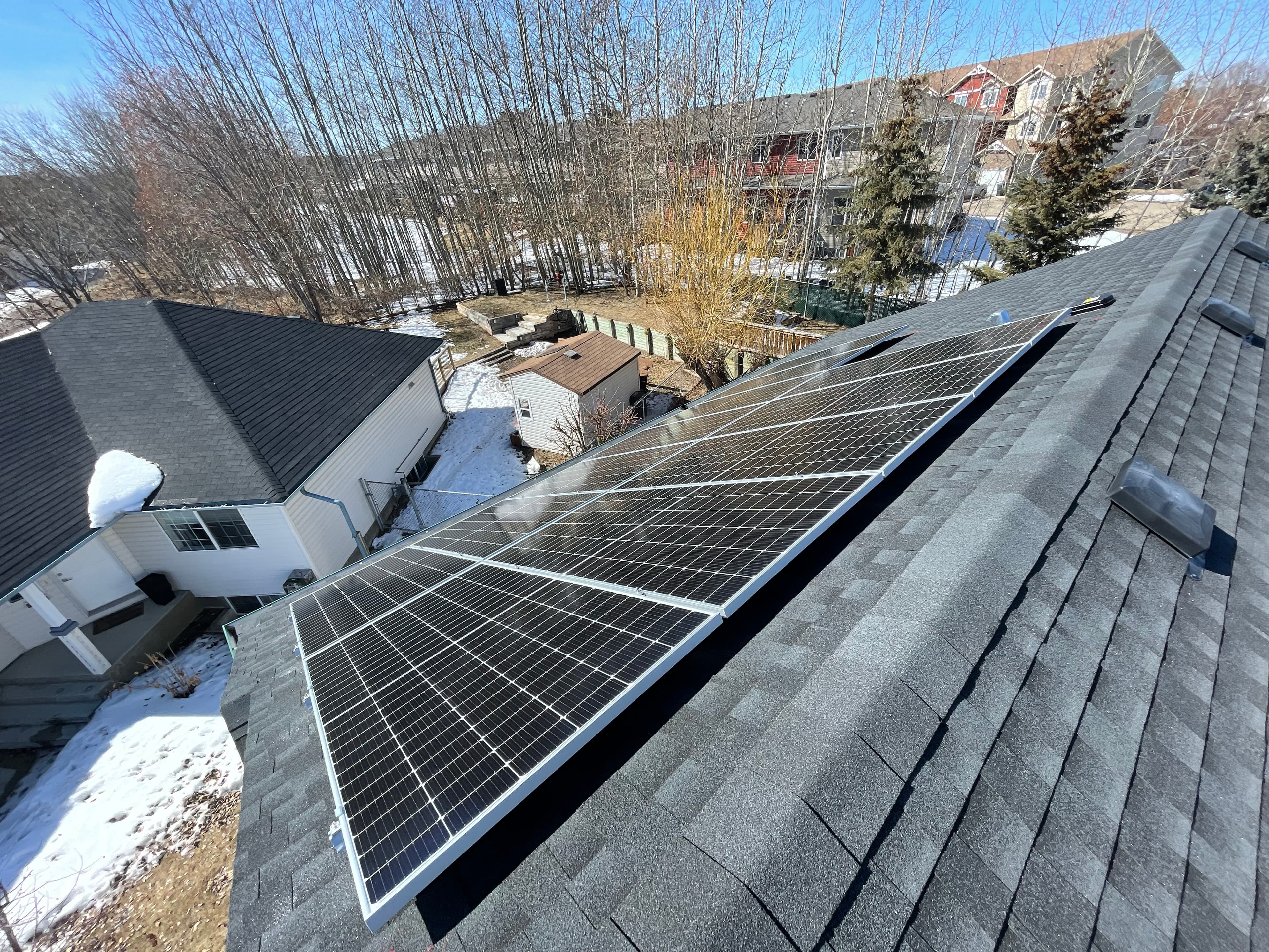 Solar installation in Sherwood Park